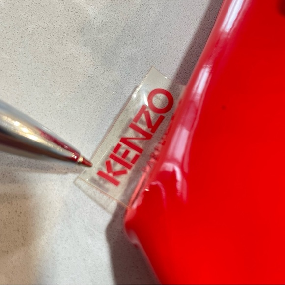 KENZO RED SHINNY MINI BAG POUCH MAKEUP BAG PURSE - Picture 3 of 13